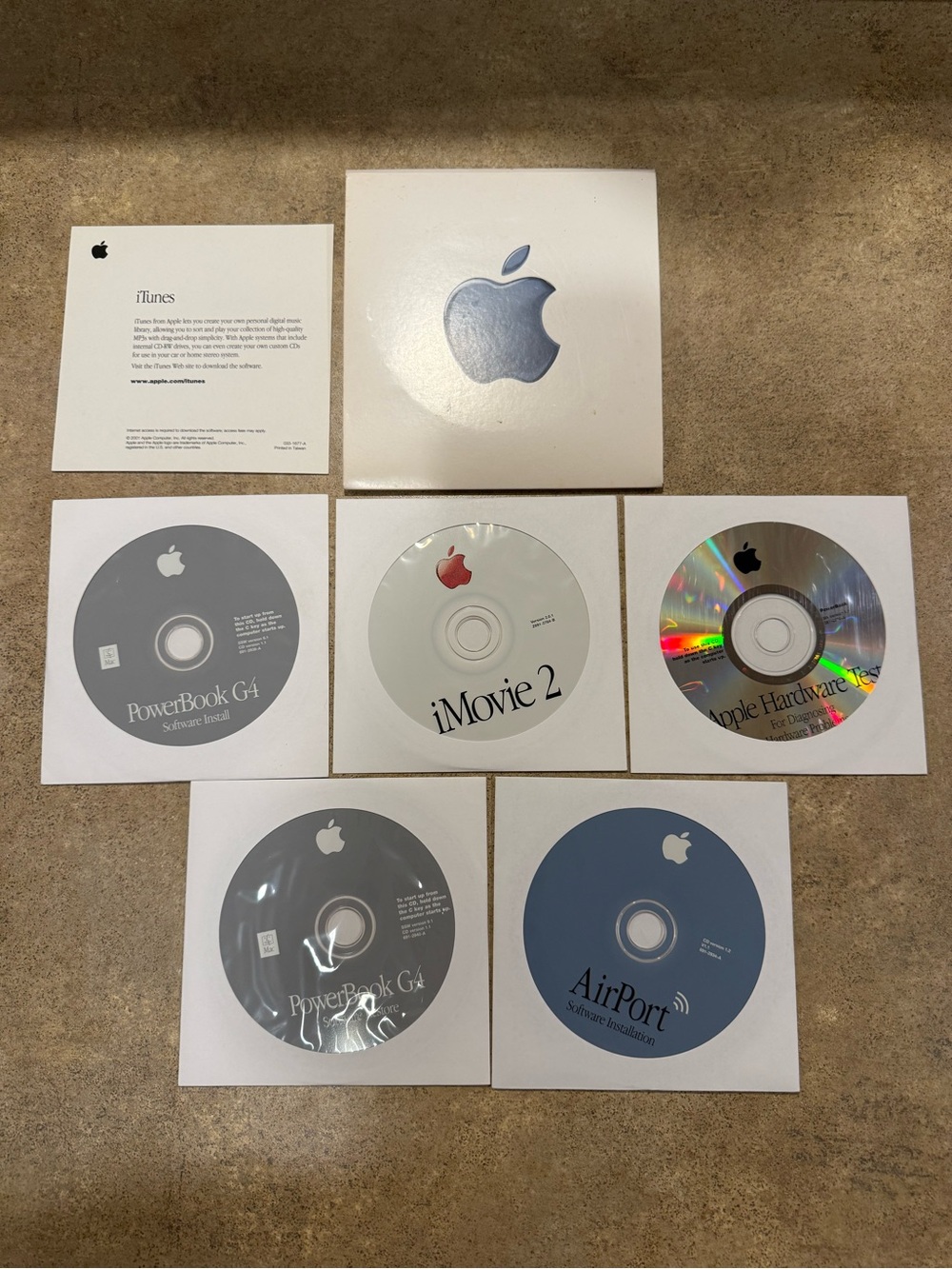 Vintage Apple Power Mac G4 Media 5 Pack CDs 600-8236-B / FST010401 Complete Set